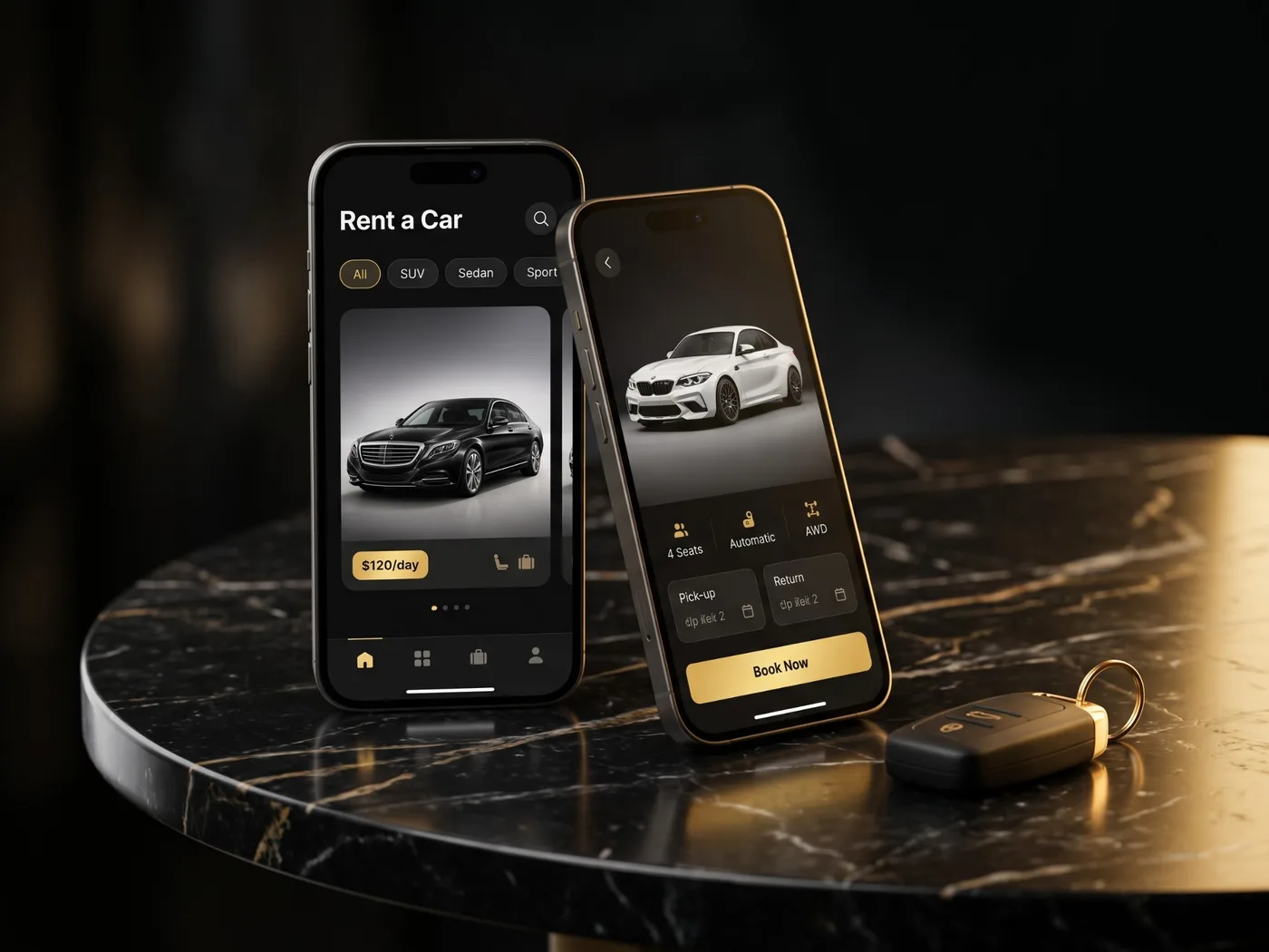Car Rental App – app concept by Hossein Mohebbi