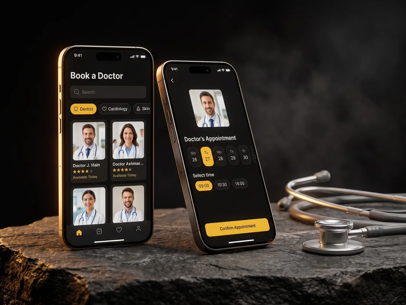 Clinic Appointment App – app concept by Hossein Mohebbi