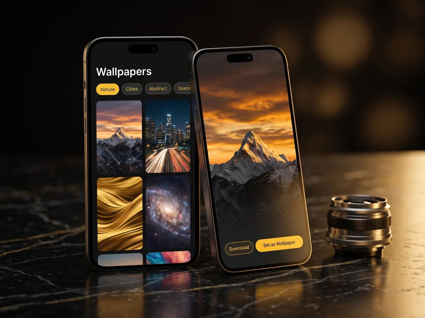 Wallpaper & Photo Gallery App – app concept by Hossein Mohebbi