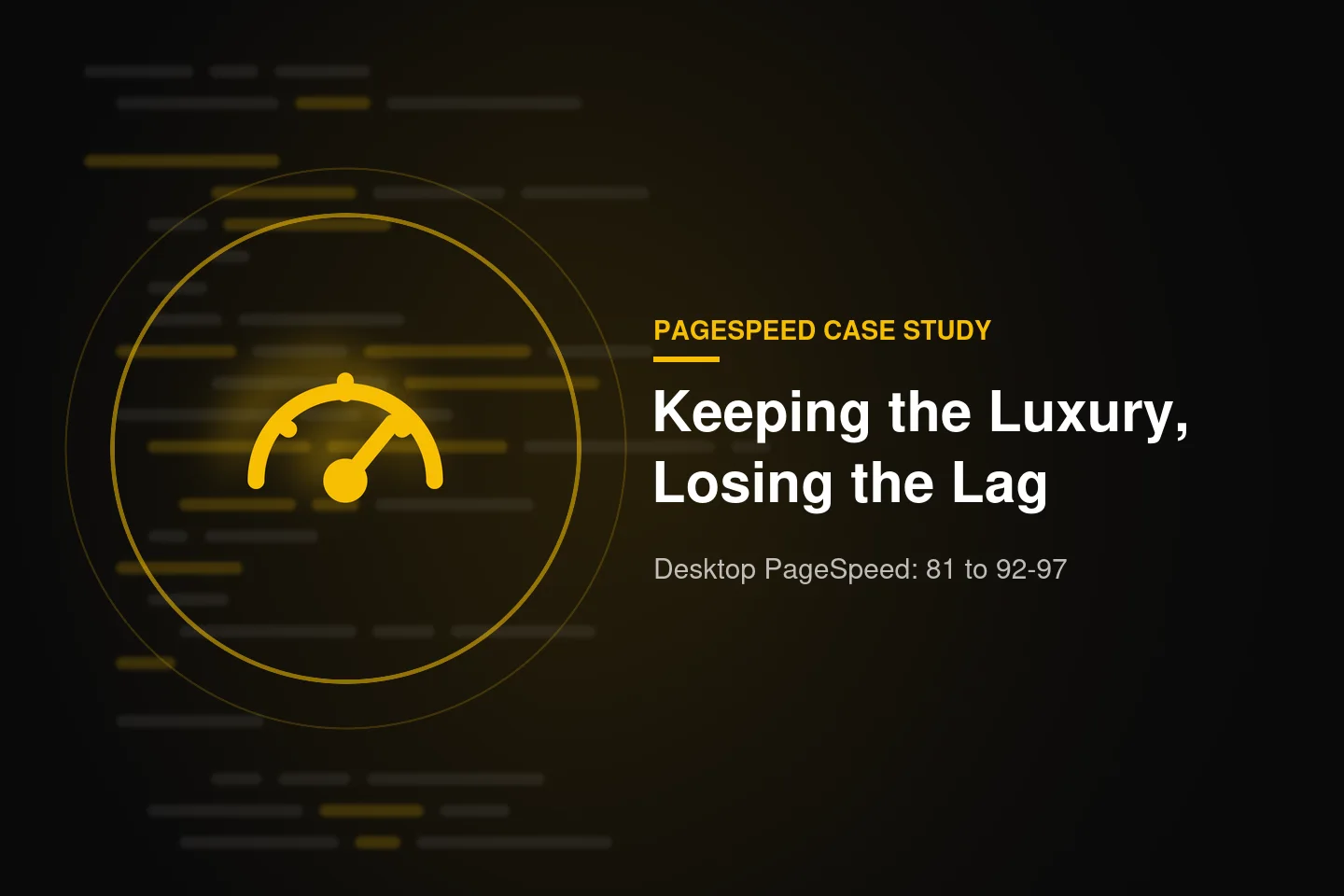 Keeping the Luxury, Losing the Lag: A WordPress PageSpeed Case Study